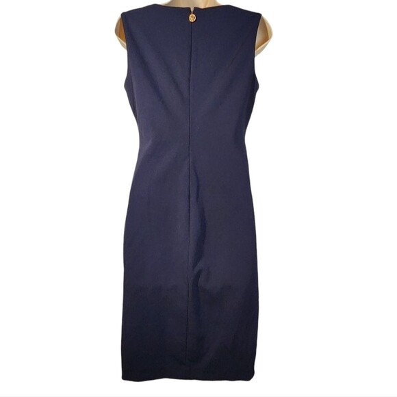 Tommy Hilfiger Dress Sleeveless Shift‎ Short Pleated Nautical Logo Navy Blue 4 - Picture 9 of 16